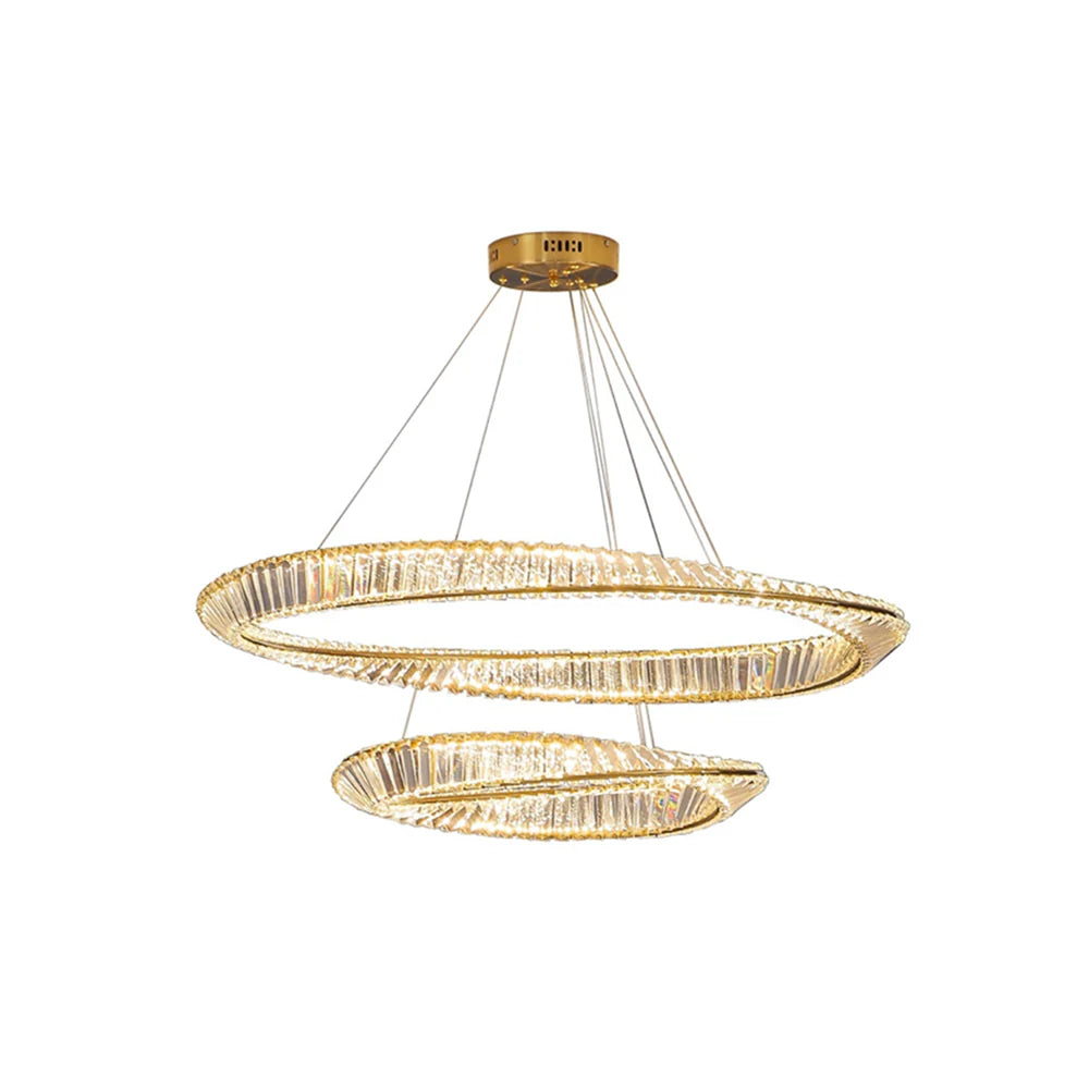 Araña de cristal elegante Wave Circle