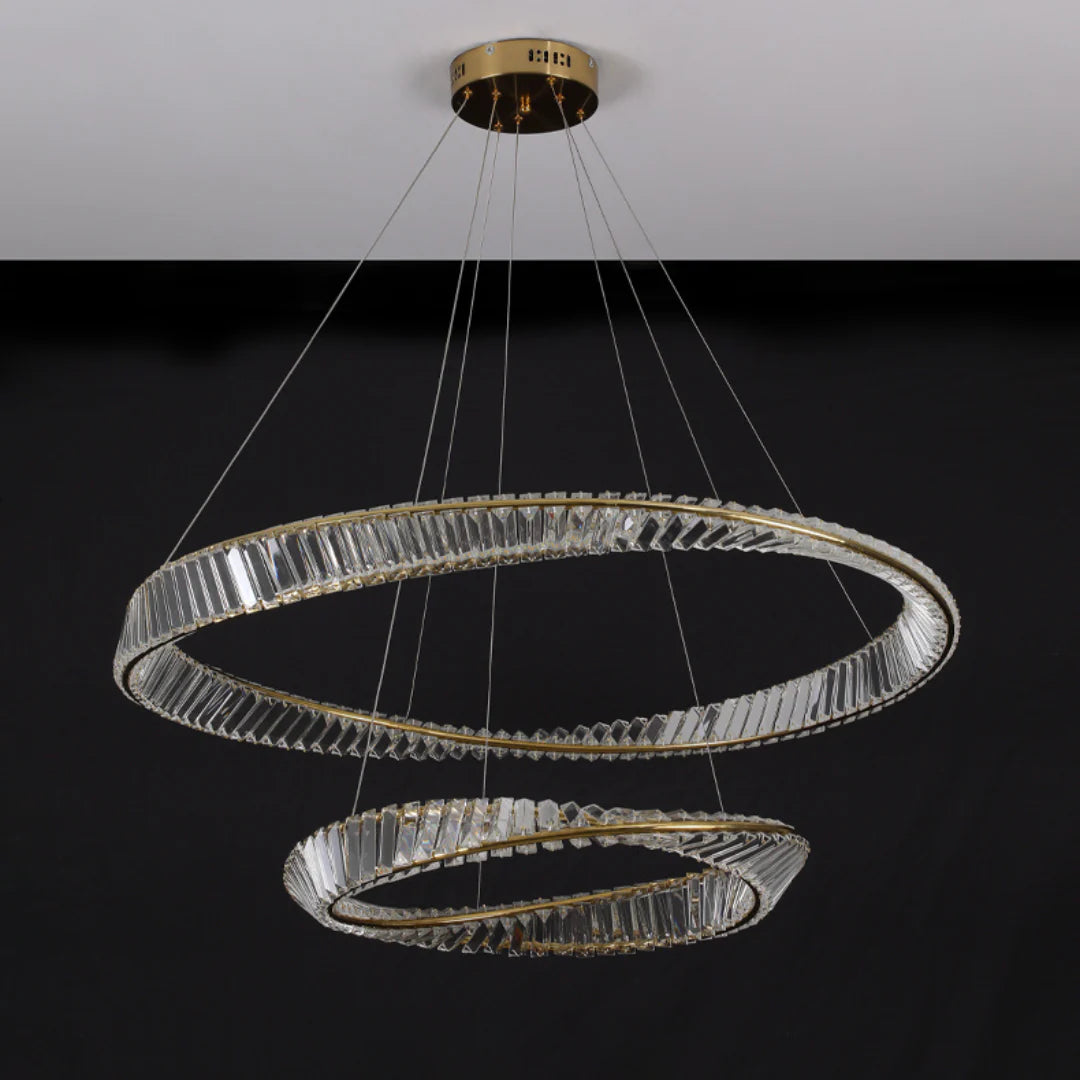 Araña de cristal elegante Wave Circle