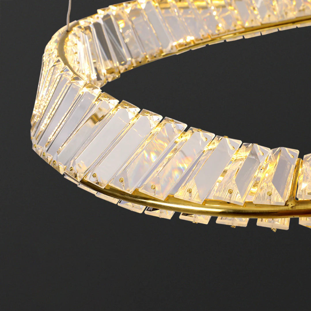 Araña de cristal elegante Wave Circle