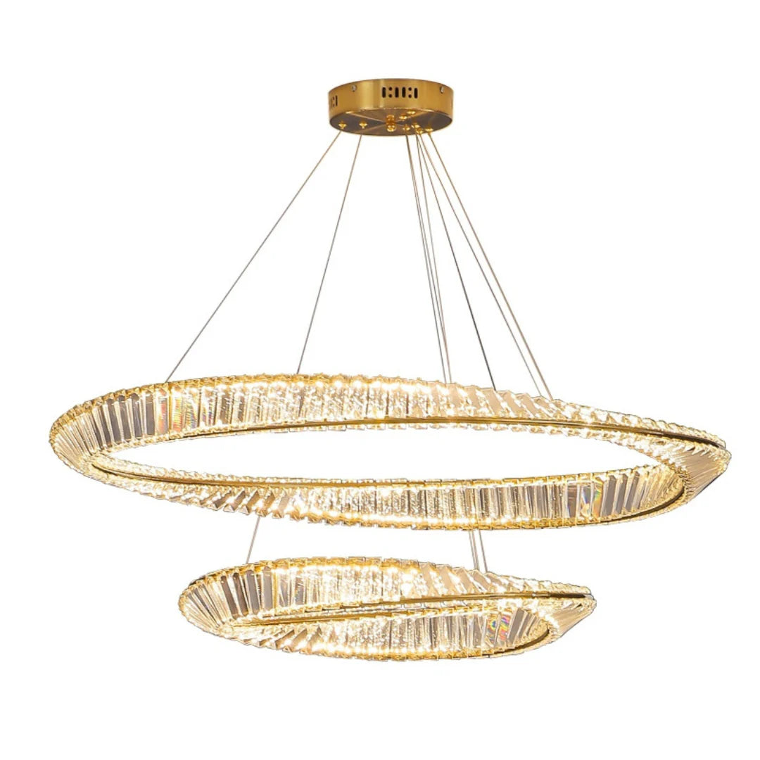 Araña de cristal elegante Wave Circle