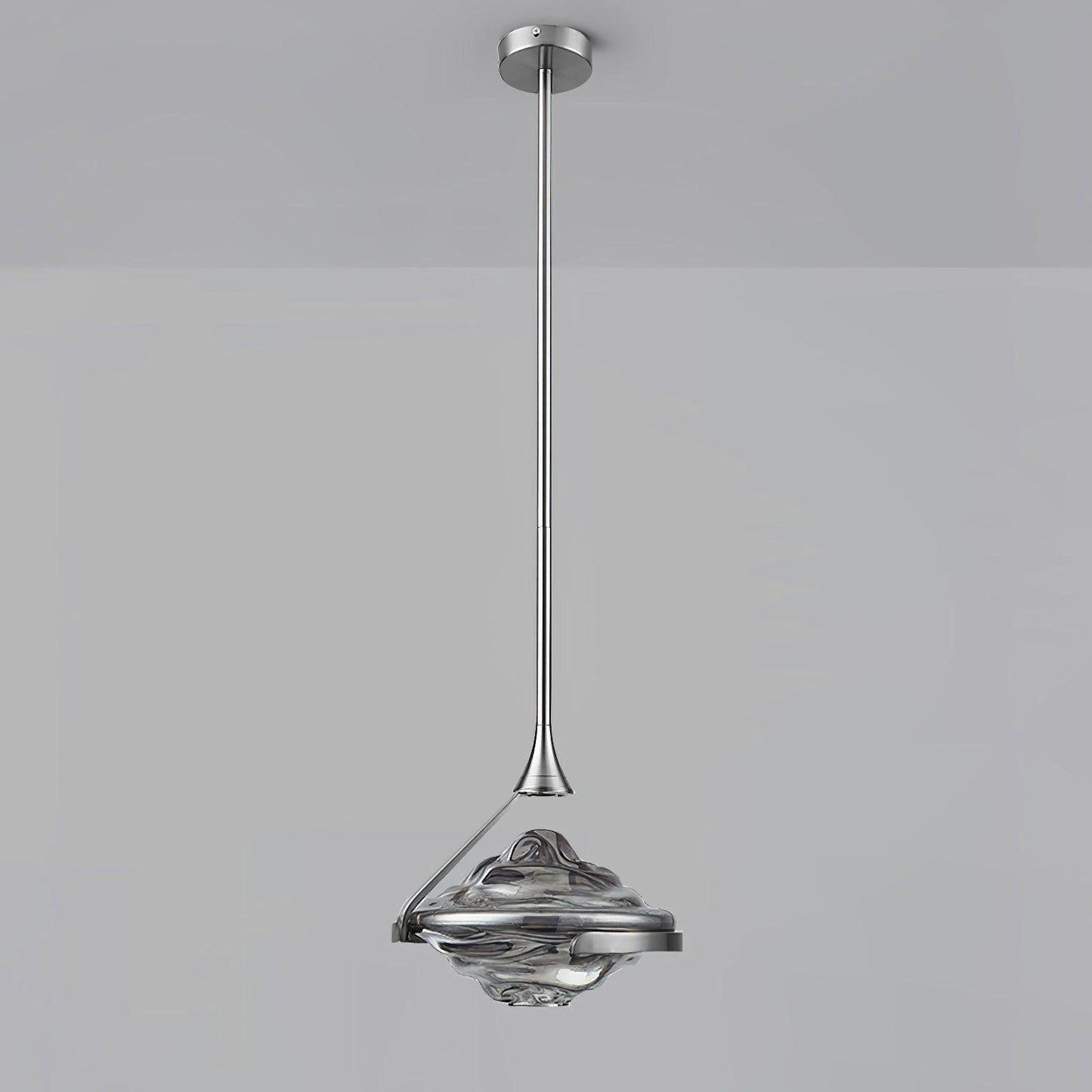 Lámpara colgante moderna de cristal ondulado