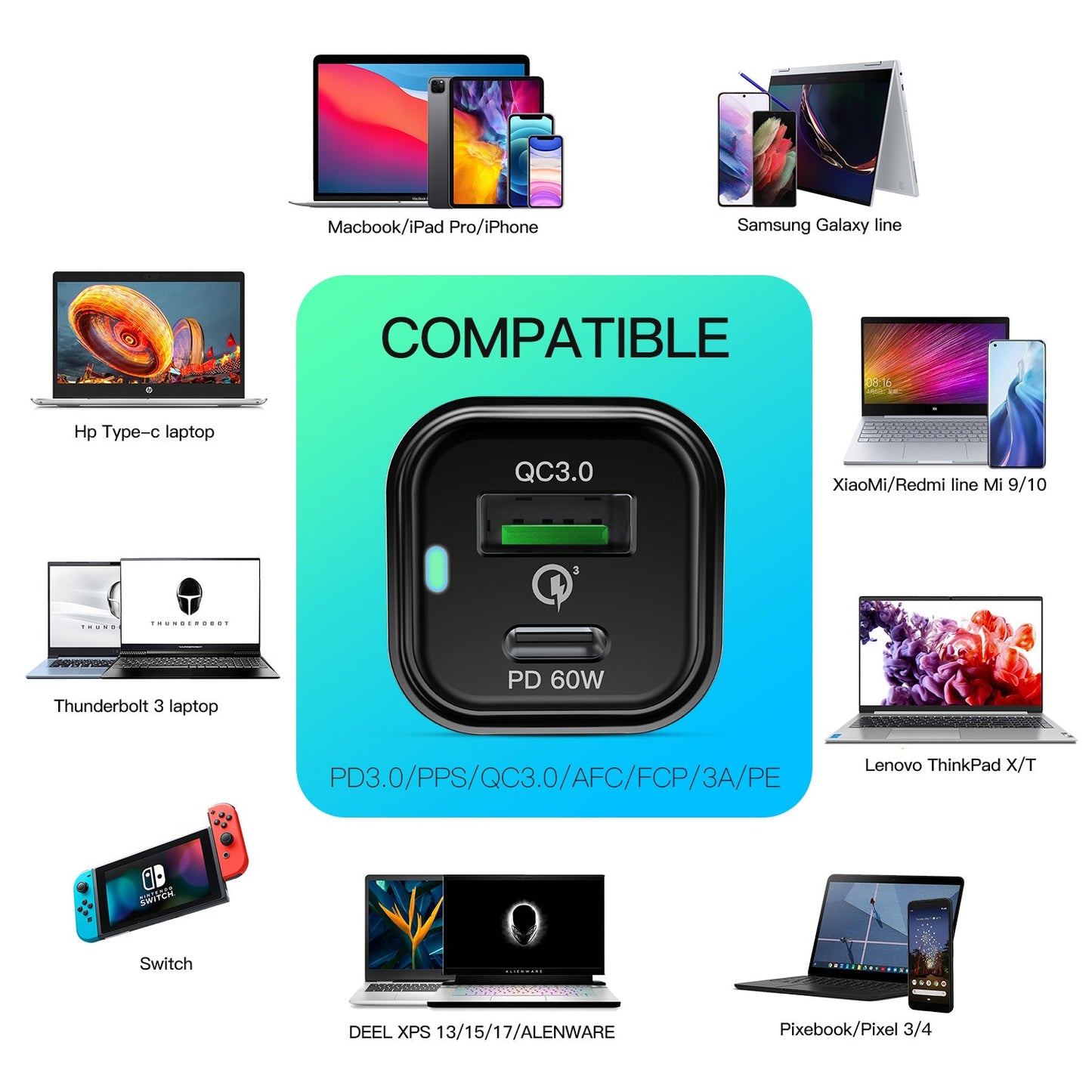 REXING JETSPEED Negro 78W Cargador de coche USB PowerDelivery+ USB-C
