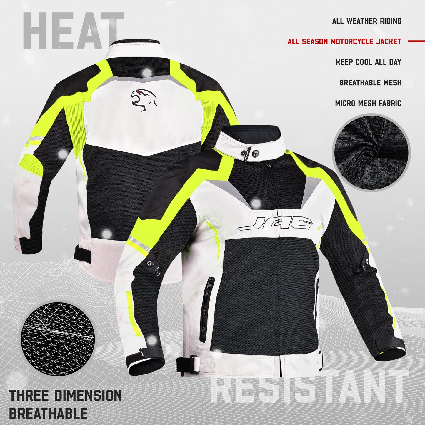 Chaqueta de moto Horizon | Chaqueta protectora con certificación CE