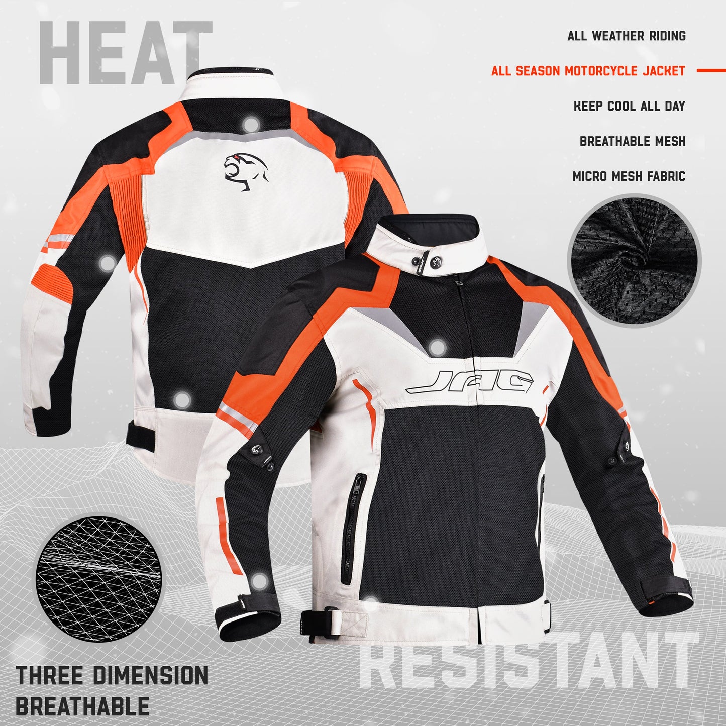 Chaqueta de moto Horizon | Chaqueta protectora con certificación CE