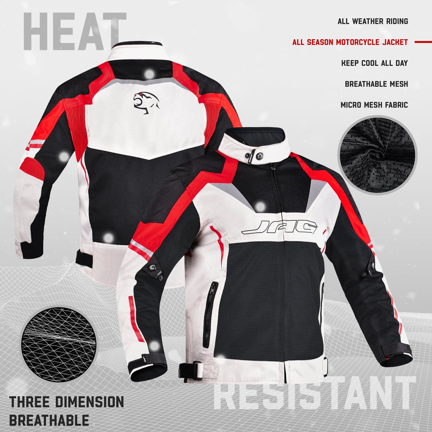 Chaqueta de moto Horizon | Chaqueta protectora con certificación CE