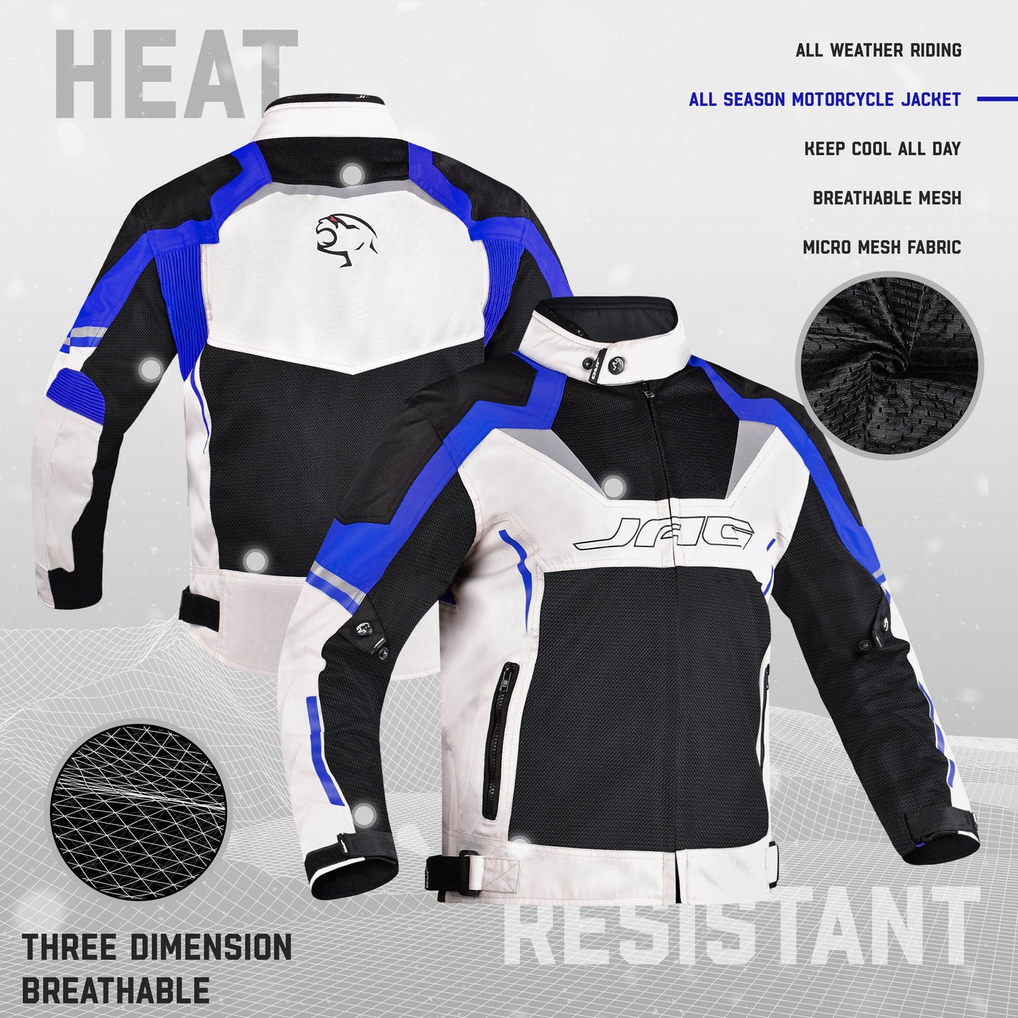 Chaqueta de moto Horizon | Chaqueta protectora con certificación CE
