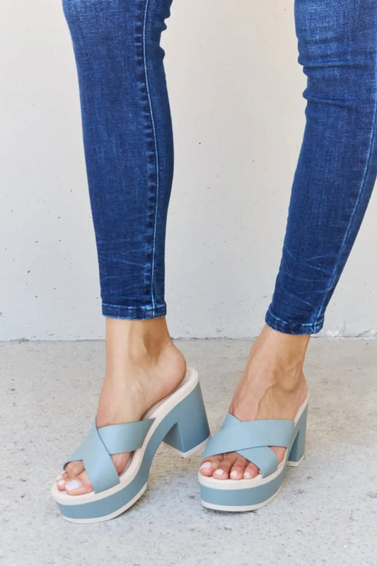 Sandalias de Plataforma Azules Trendsi Zapatos de Verano para Mujer - Cómodas y Elegantes