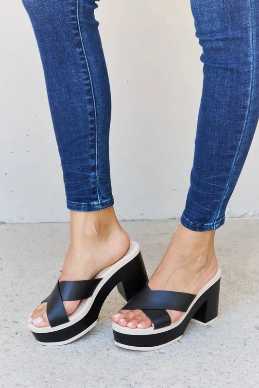 Trendsi Sandalias Plataforma Negras Zapatos Casuales Cómodos para Mujer Weeboo