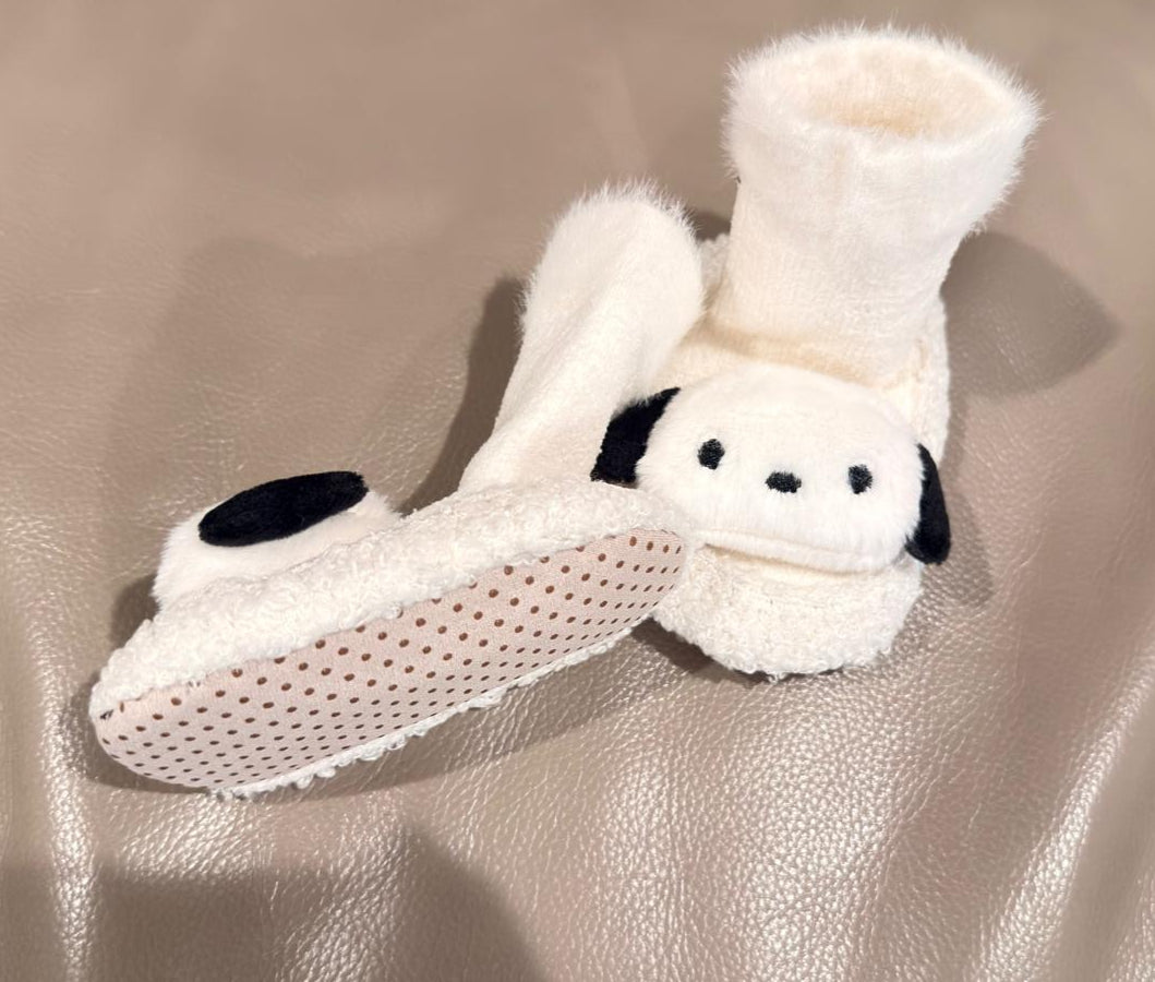 Calcetines gruesos de invierno hasta media pantorrilla para niños pequeños, antideslizantes, con dibujos animados, para bebé