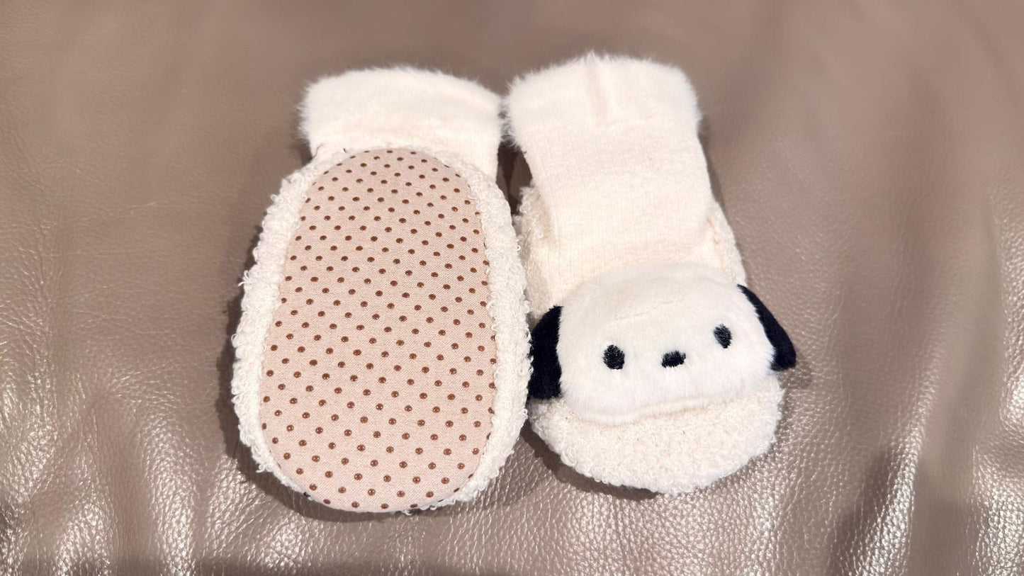 Calcetines gruesos de invierno hasta media pantorrilla para niños pequeños, antideslizantes, con dibujos animados, para bebé