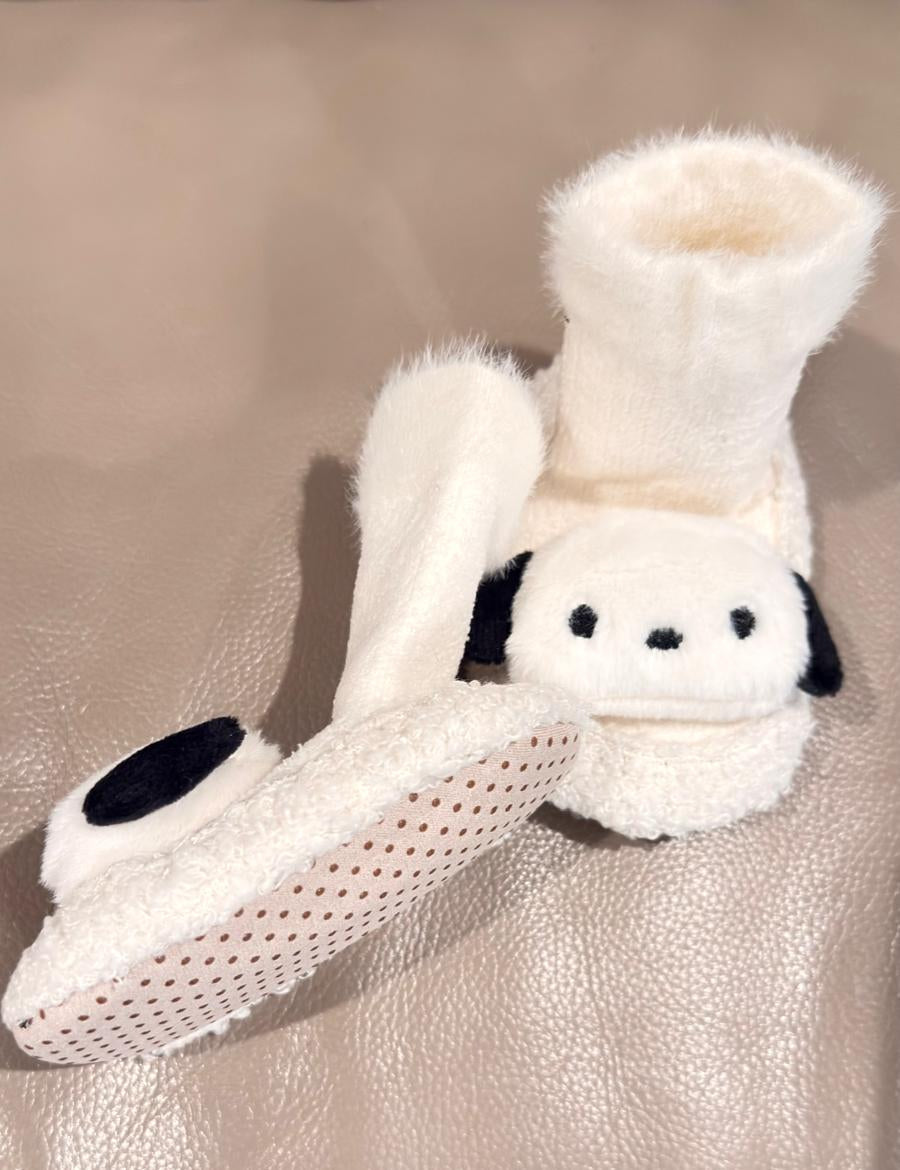 Calcetines gruesos de invierno hasta media pantorrilla para niños pequeños, antideslizantes, con dibujos animados, para bebé