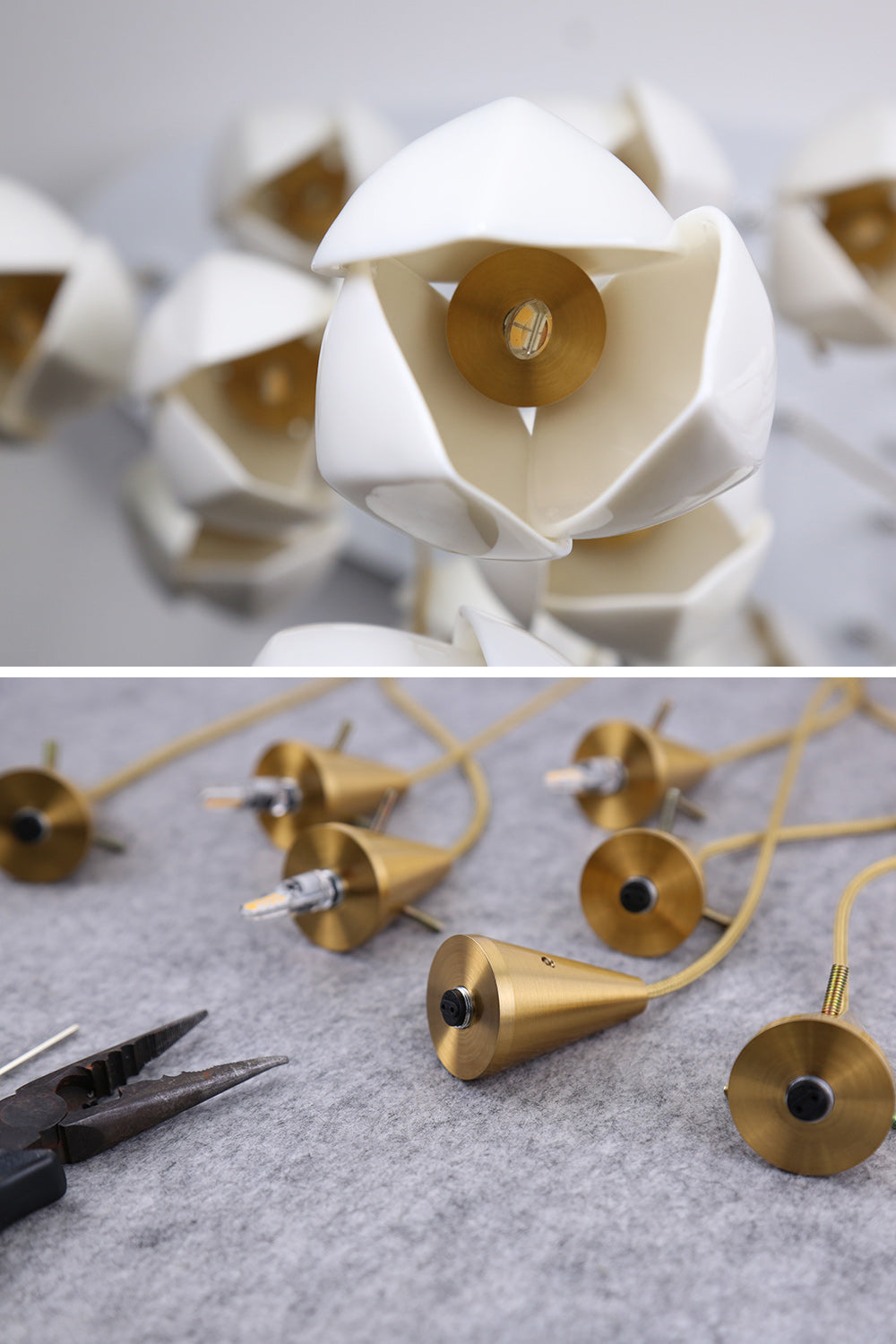 Lámpara colgante Bloom Porcelain Petals