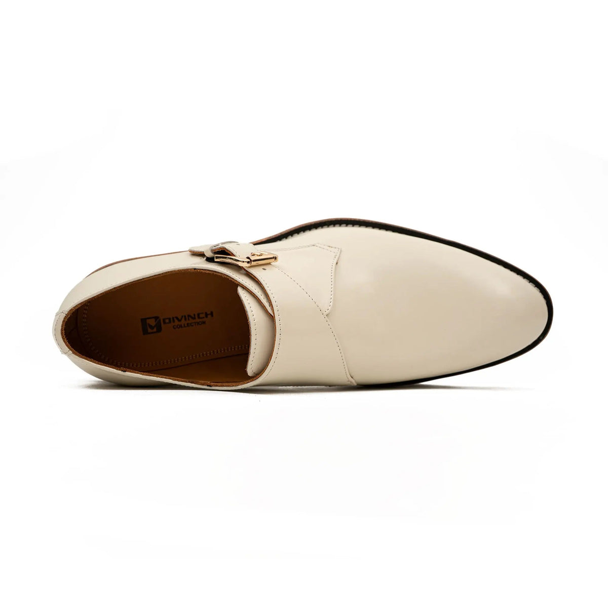 White Cow Leather Monk Shoes
