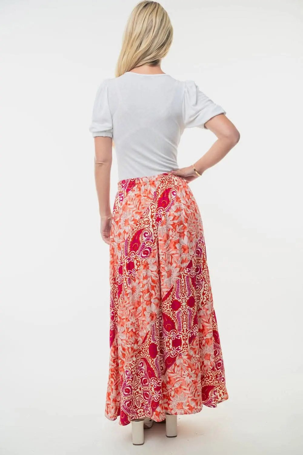 Dresses Trendsi White Birch Floral Skirt Women's High Waisted Woven Skirt USA Shipped