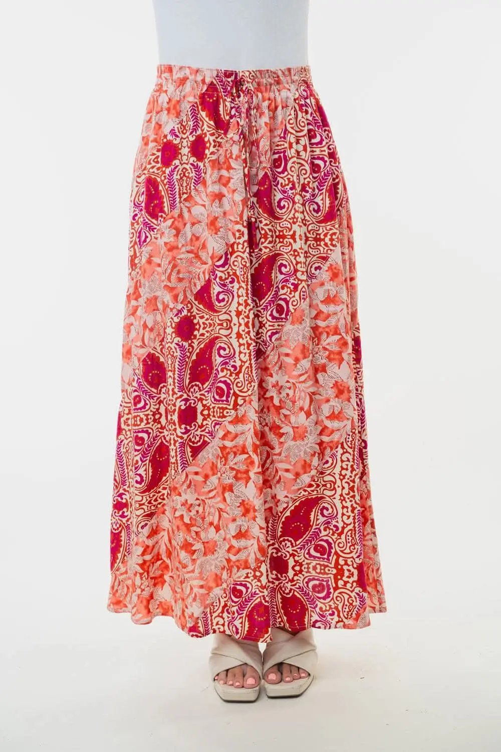Dresses Trendsi White Birch Floral Skirt Women's High Waisted Woven Skirt USA Shipped