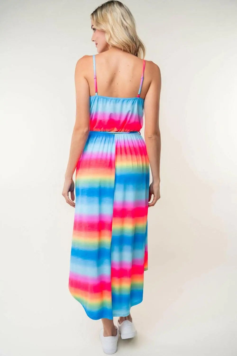 Dresses Trendsi just arrived - White Birch Full Size Ombre Striped Midi Cami D