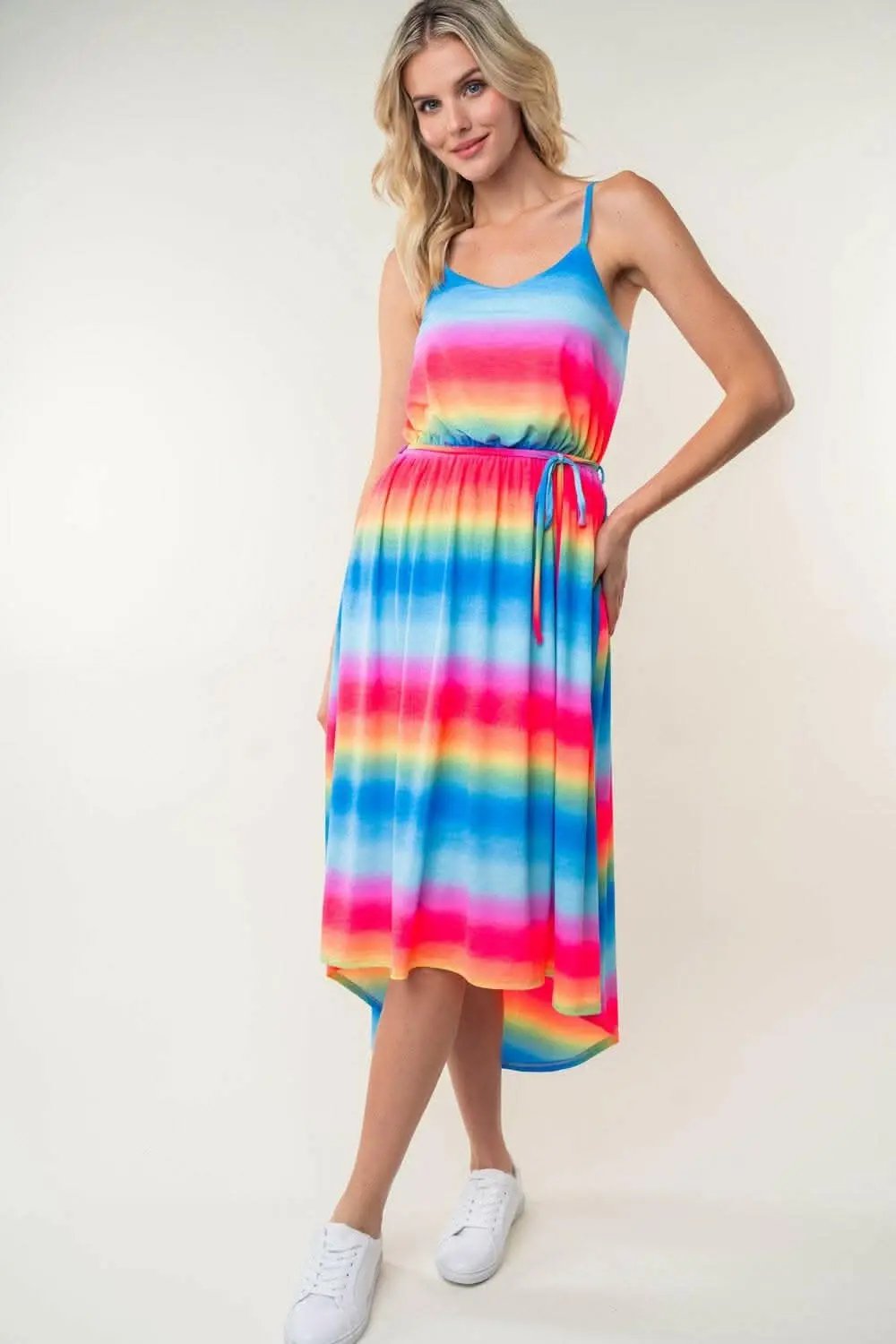 Dresses Trendsi just arrived - White Birch Full Size Ombre Striped Midi Cami D