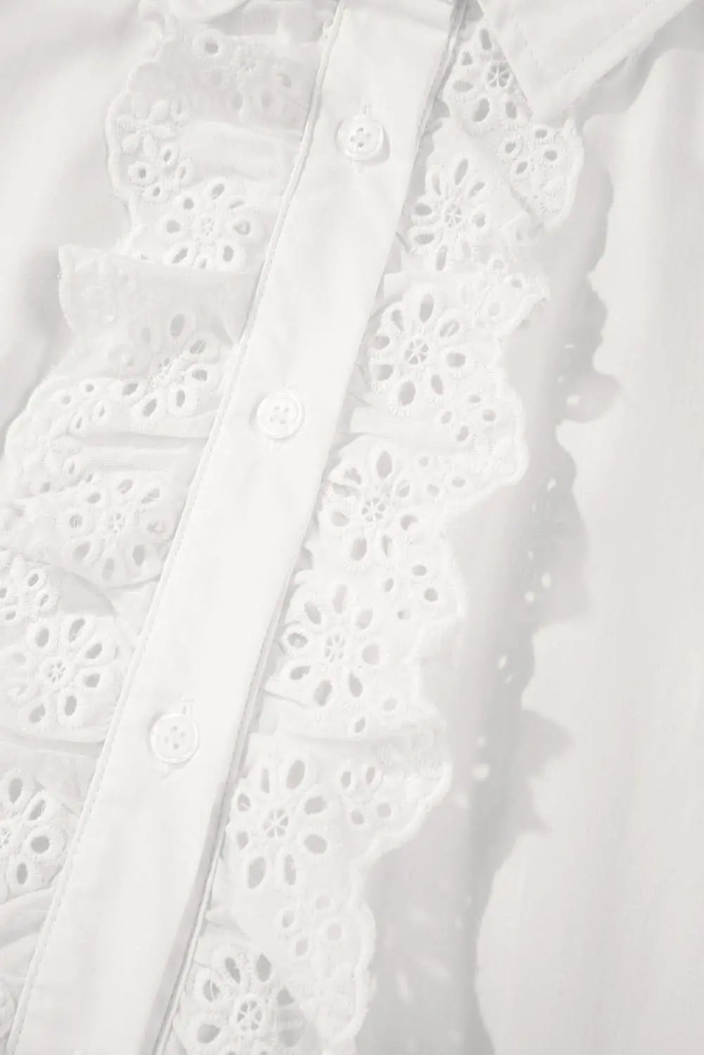 Love Salve White Lace Linen Shirt — Breathable Daily Blouse