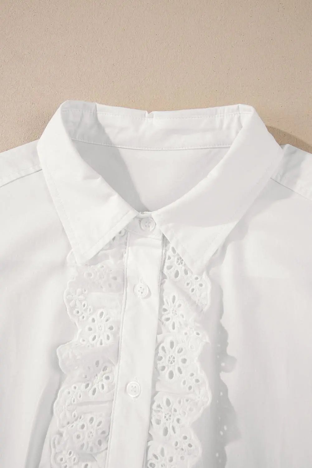 Love Salve White Lace Linen Shirt — Breathable Daily Blouse