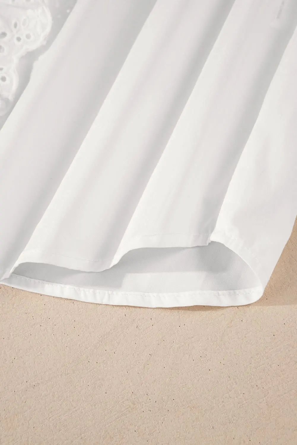 Love Salve White Lace Linen Shirt — Breathable Daily Blouse