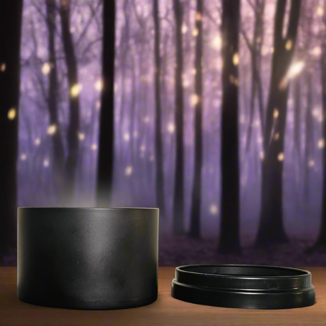 Vela de estaño de soja Whimsy Spellfire elegante - Ámbar de lujo
