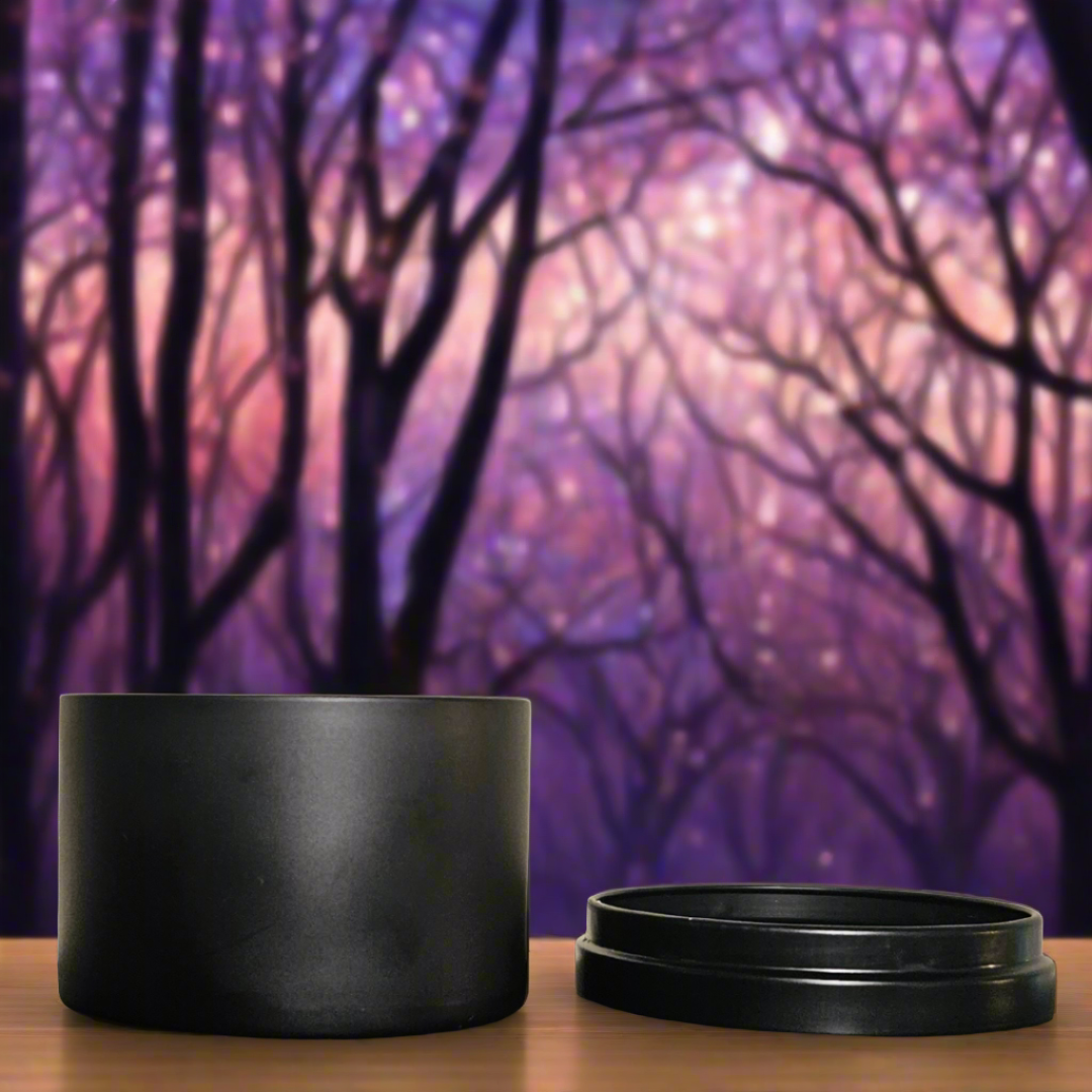 Vela de estaño de soja Whimsy Spellfire elegante - Crema de coco