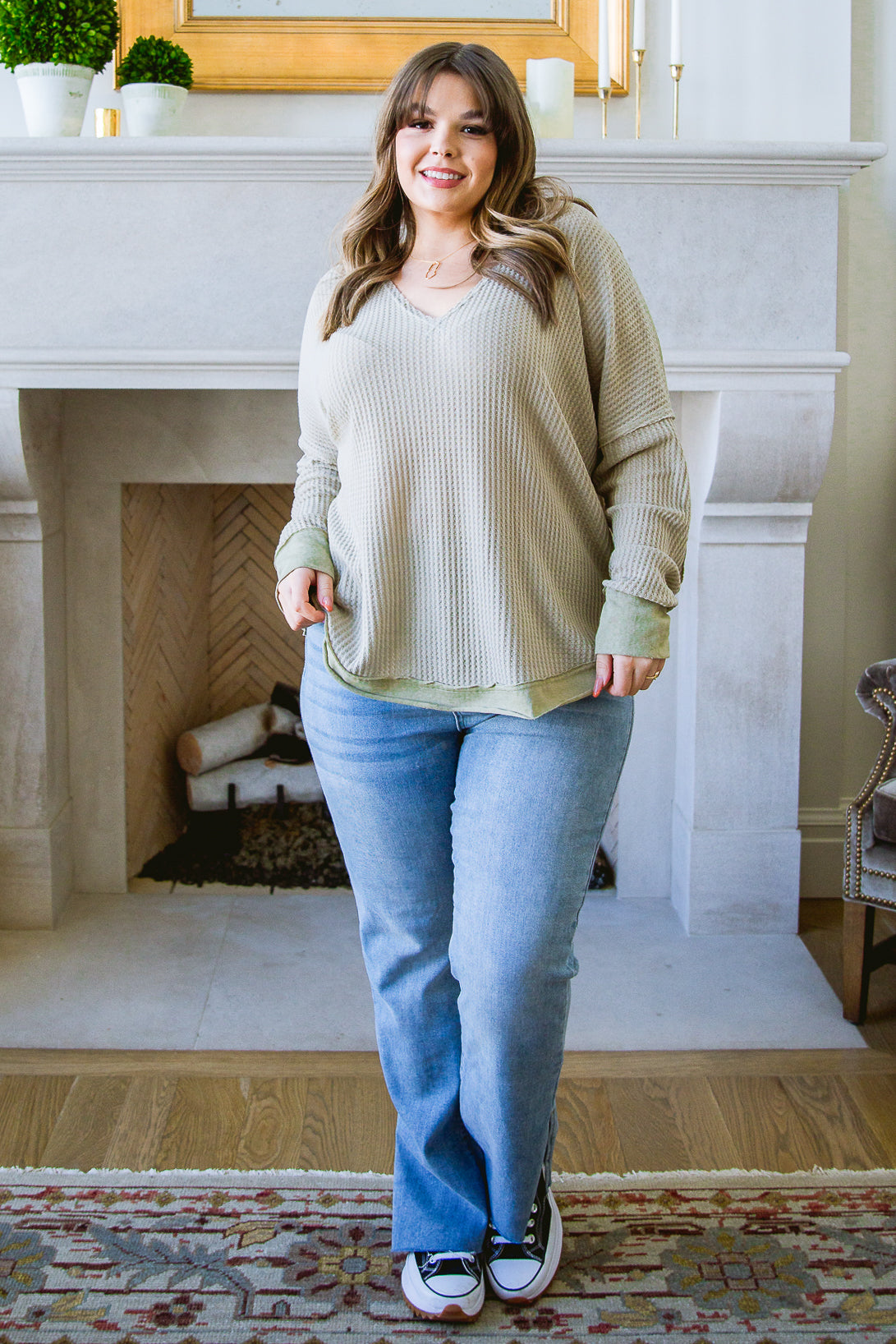 Blusa de Tirantes Winding Roads en Verde Salvia