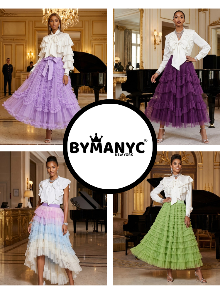 Women's Taupe Tulle Skirt • MONTMARTRE • New Collection PARIS LE MARAIS BYMANYC ® New York