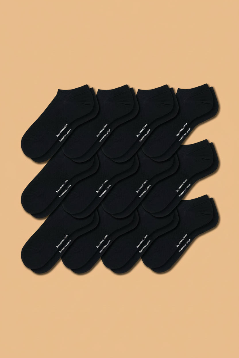 12-Pack Men's Antibacterial Massage Ankle Socks