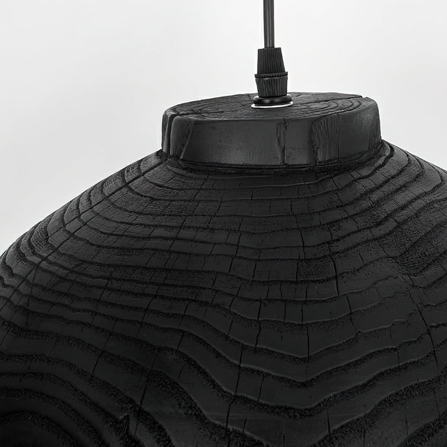 Wood Grain Resin Dome Pendant Light