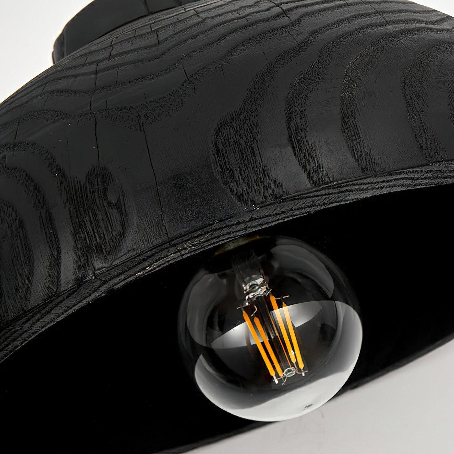 Wood Grain Resin Dome Pendant Light