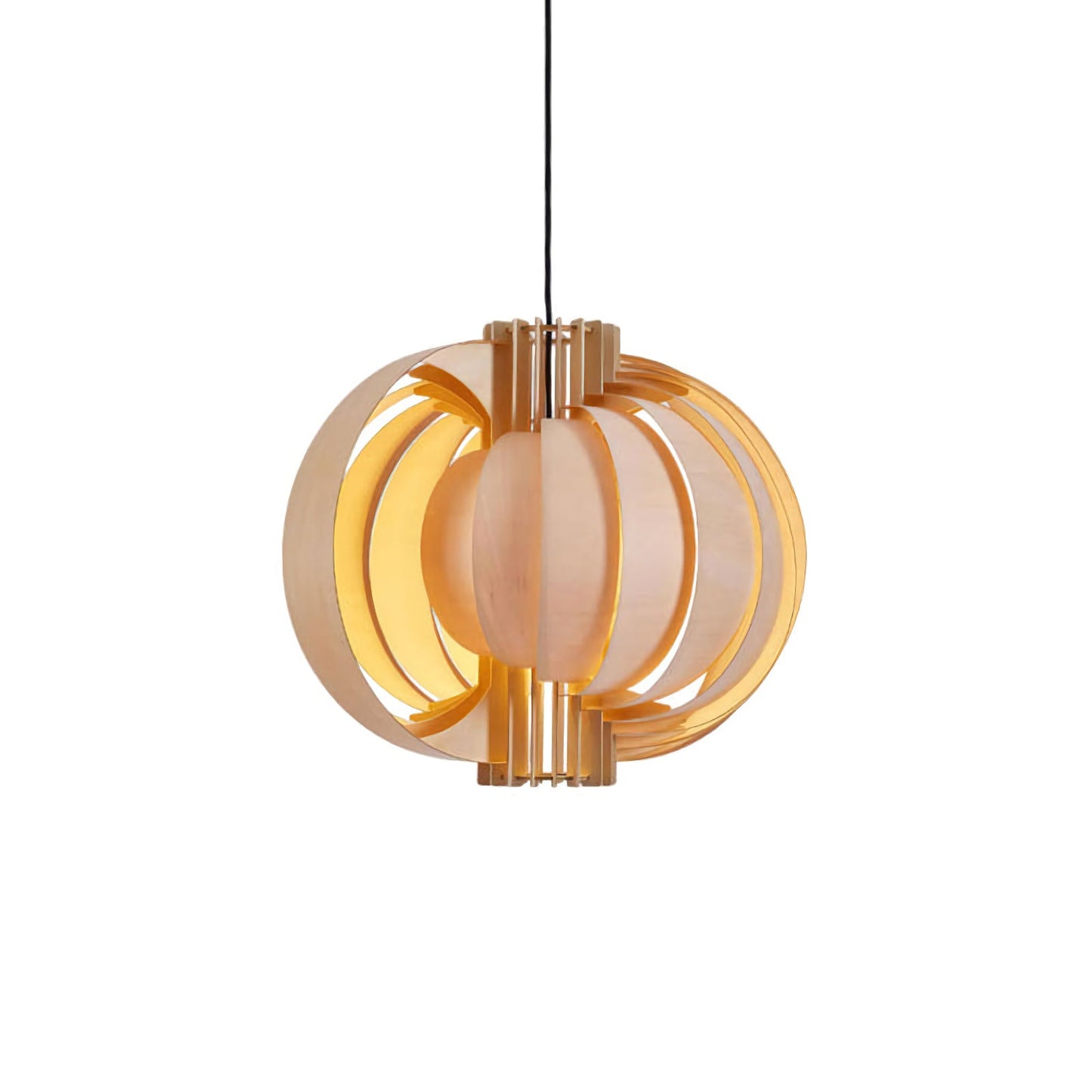 Lámpara Colgante de Linterna de Madera