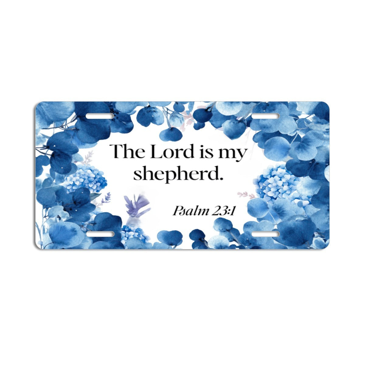 The Lord is My Shepherd Faith Based Aluminum Vanity License Plate Auto Accessory