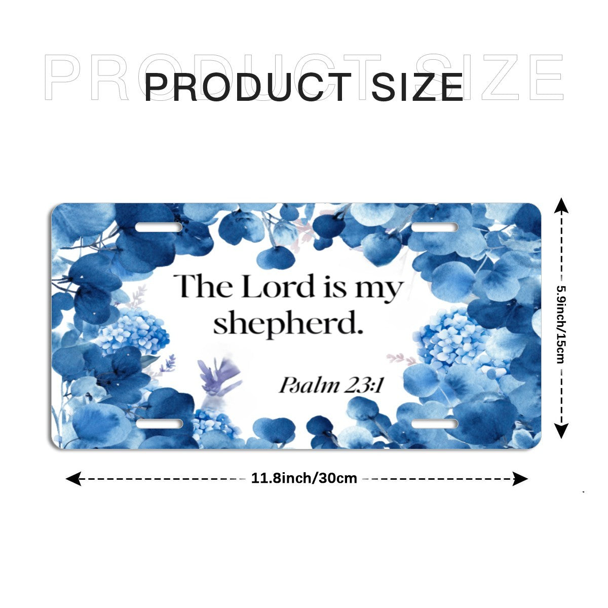 The Lord is My Shepherd Faith Based Aluminum Vanity License Plate Auto Accessory