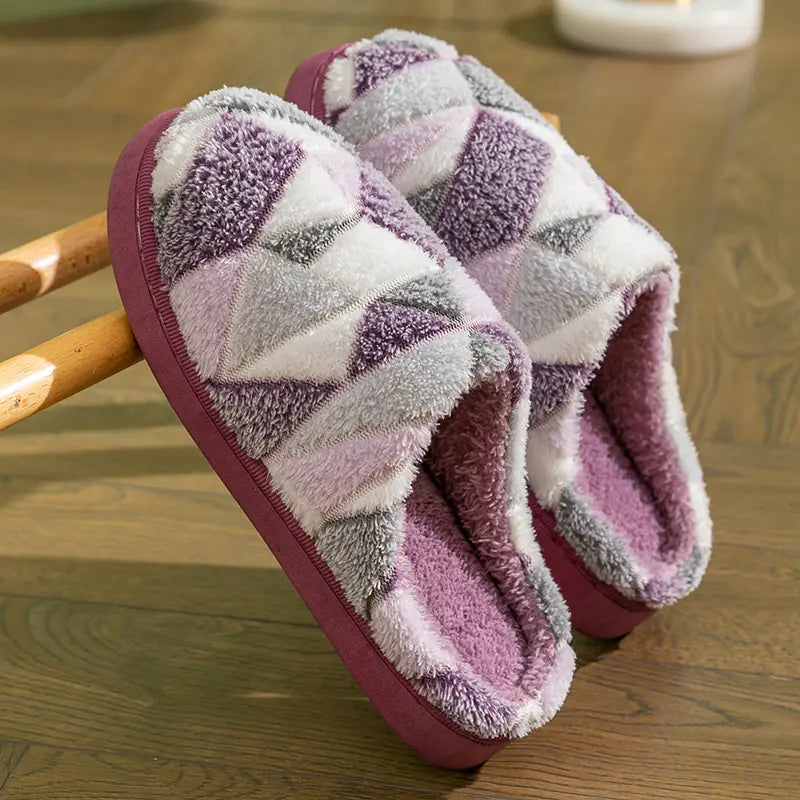 Pantuflas de Felpa con Suela Gruesa y Suave para Otoño e Invierno