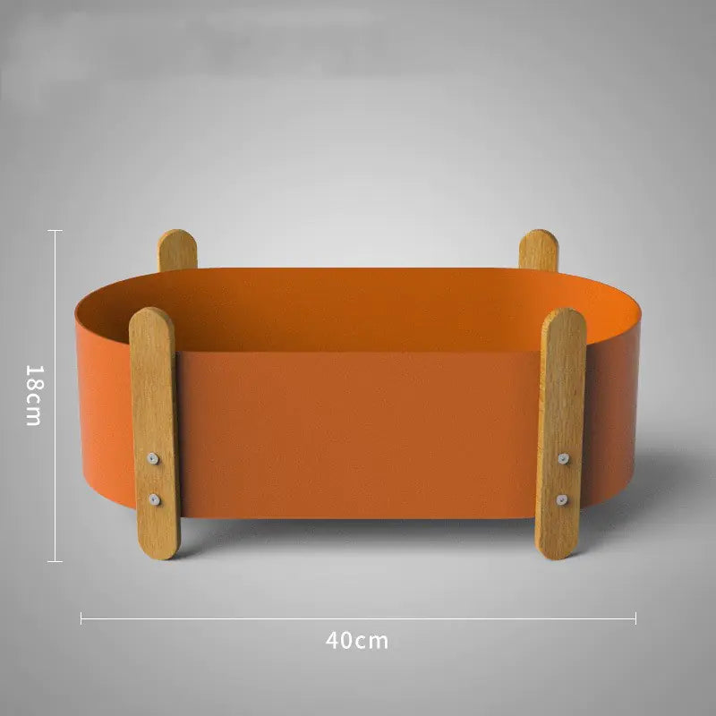 Nordic Iron Planter with Creative Minimalist Design
