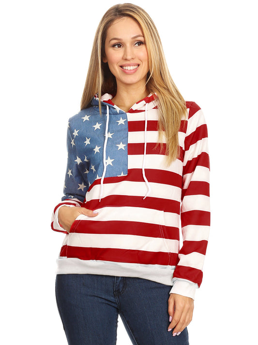 Sudadera con capucha de la bandera americana