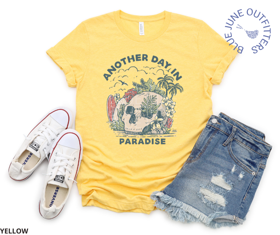 Another Day In Paradise | Tropical Skull Tee