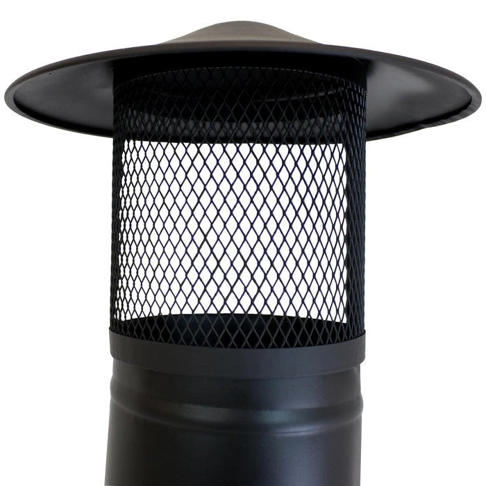 Chimenea de leña de acero negro