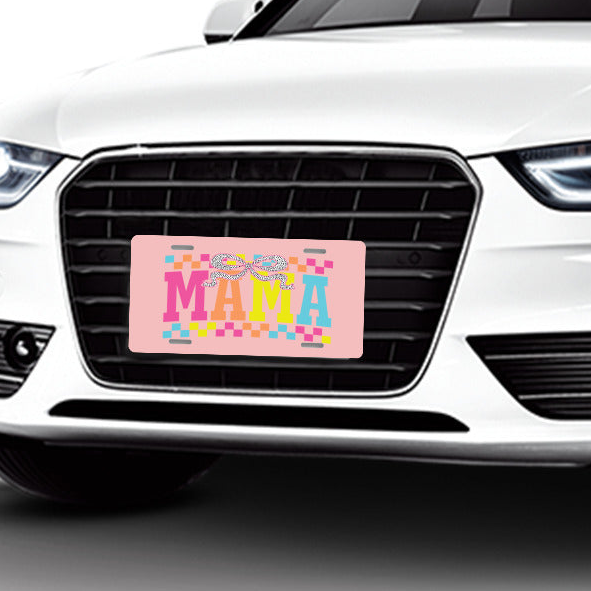 Mama Pink Aluminum Vaniety License Plate Auto Accessory