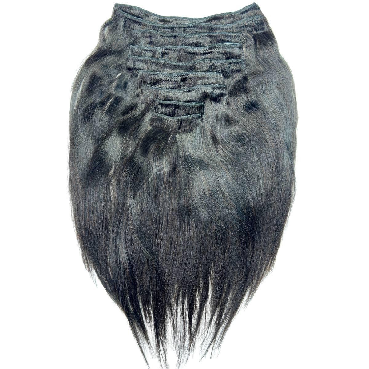 Extensiones de cabello 100% humano Yaki Liso de quita y pon
