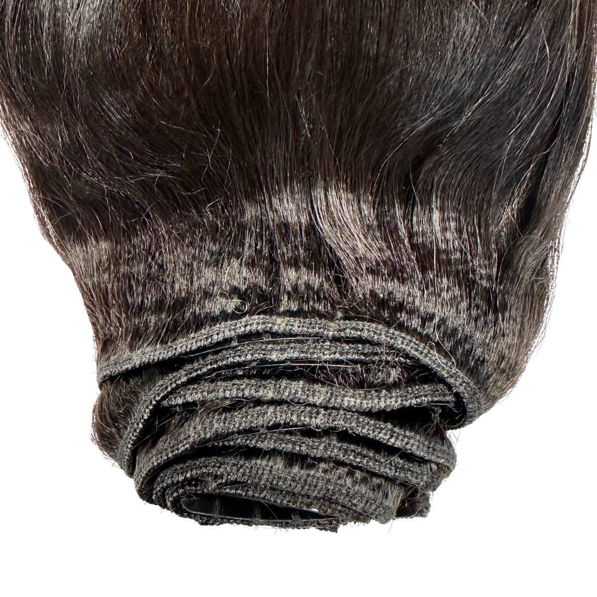 Extensiones de cabello 100% humano Yaki Liso de quita y pon