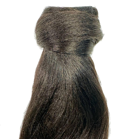 Cola de caballo Yaki lisa, 100 % cabello humano