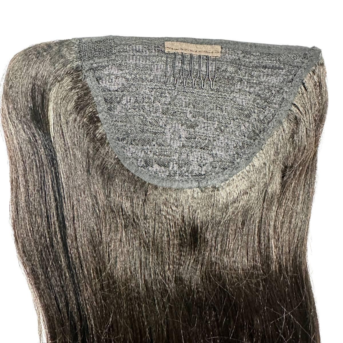 Cola de caballo Yaki lisa, 100 % cabello humano