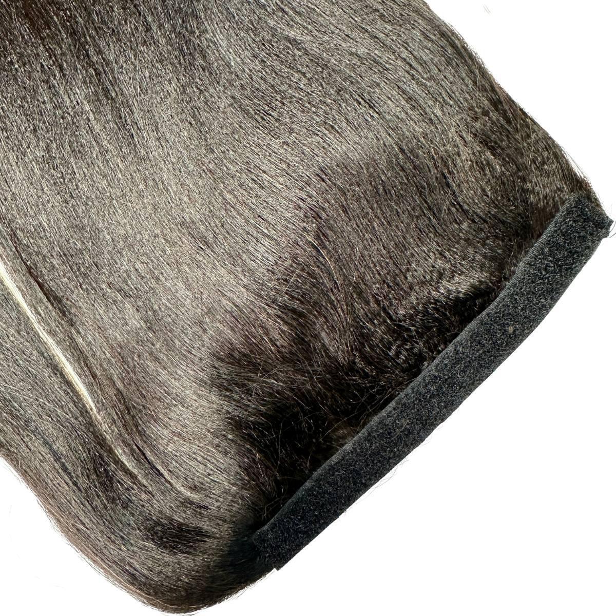 Cola de caballo Yaki lisa, 100 % cabello humano