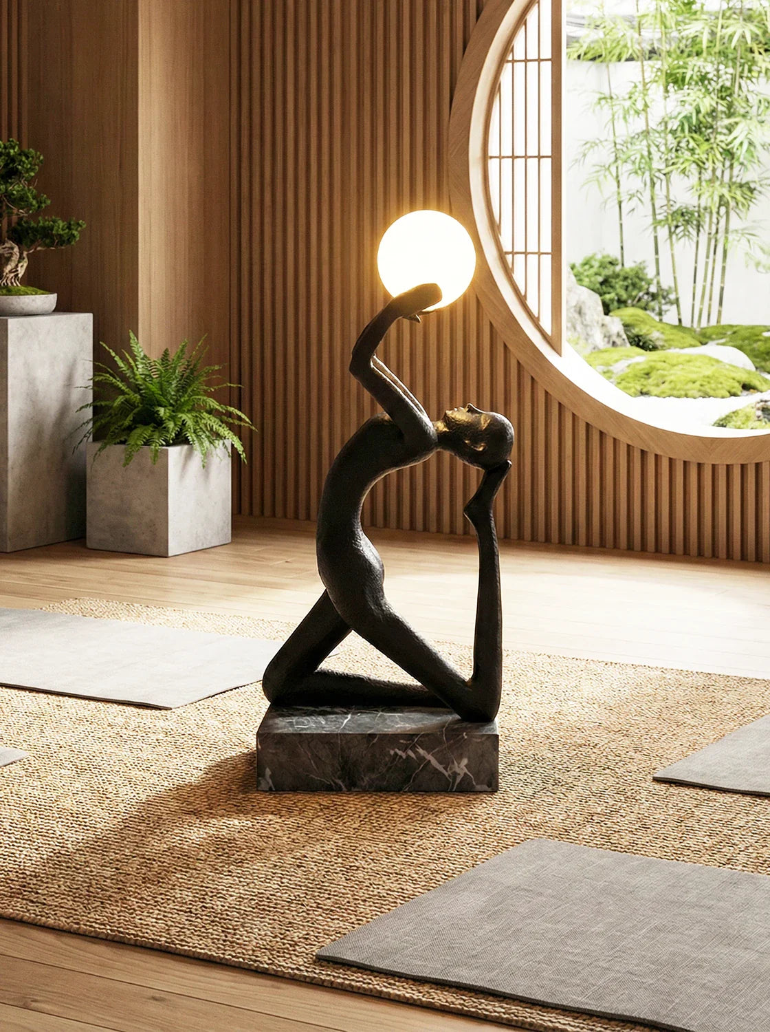 Lámpara de pie Escultura Yoga