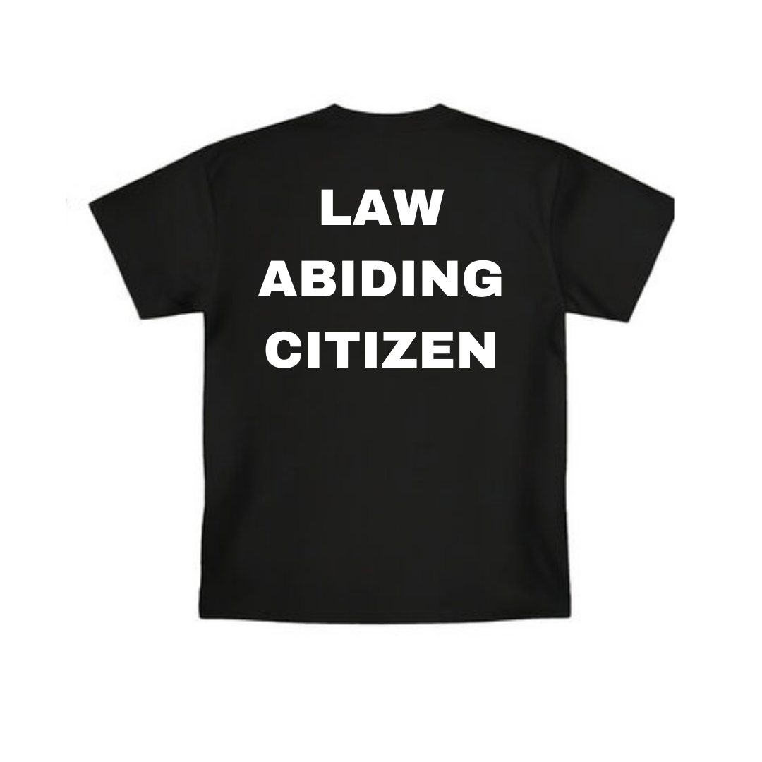 CAMISETA "CIUDADANO RESPETUOSO DE LA LEY" - NEGRO