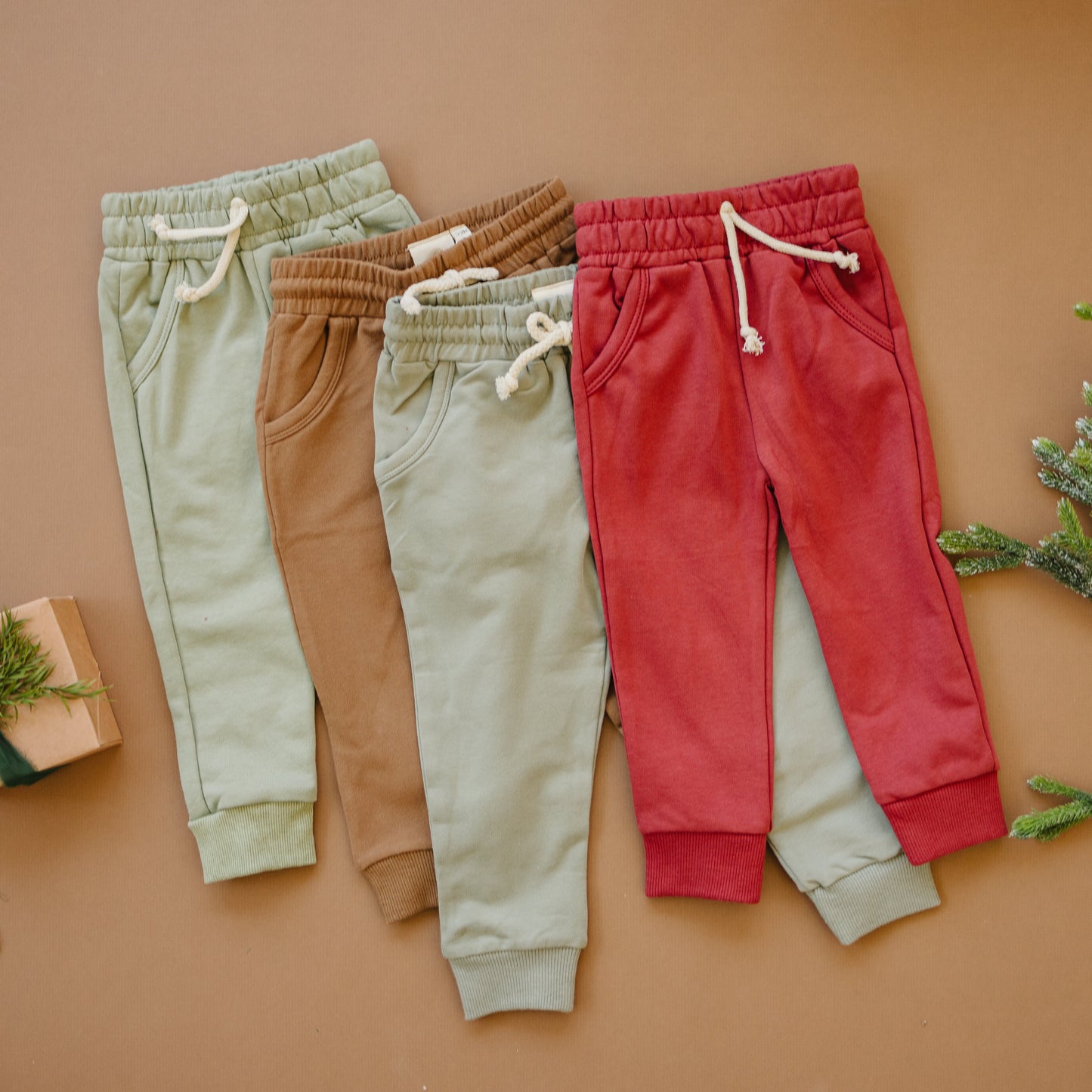 Cotton French Terry Joggers - Christmas Matching