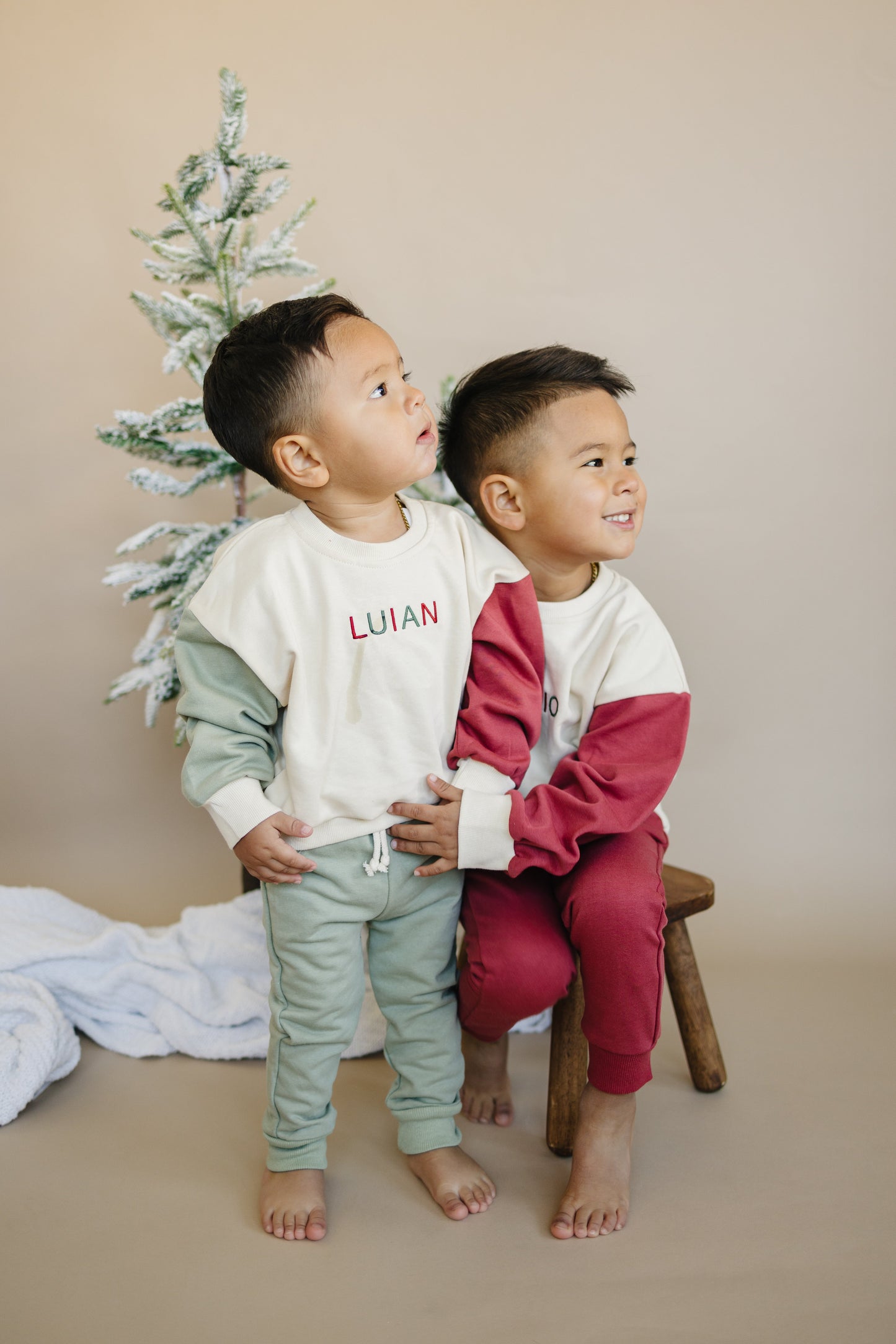 Cotton French Terry Joggers - Christmas Matching
