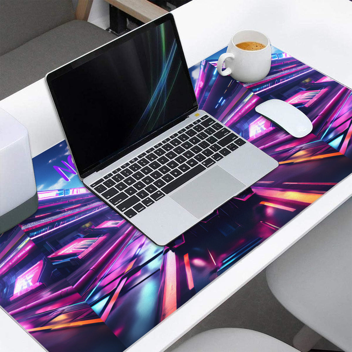 Neon Velocity Futuristic Race Car Mousepad Desk Mat - available in 2 sizes